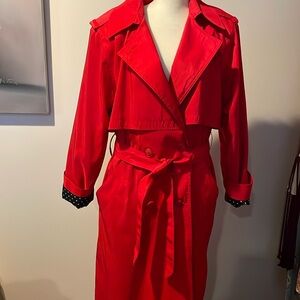 Vintage Forecaster of Boston Trench Rain Coat 9/10 petite. Red